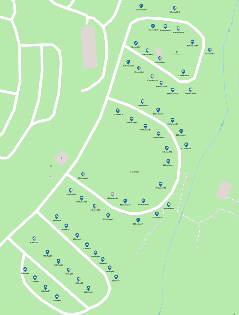 Enjoying RVing, traveling, camping, and nature at El Chorro County Park with RVs parked along scenic loops.