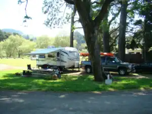 Enjoying RVing, traveling, camping, and nature at Casini Ranch Family Campground with RV and outdoor setup.